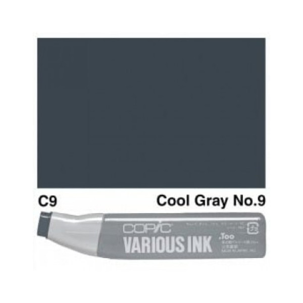 Чернила для заправки маркеров Copic Various Ink C-9 Cool gray Холодный серый