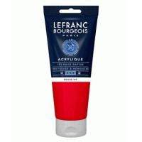 Акриловая краска Lefranc Fine Acrylic Color 200 мл, 396 Bright red Яркий красный
