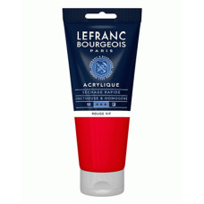 Акрилова фарба Lefranc Fine Acrylic Color 200 мл, 396 Bright red Яскравий червоний