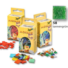 Мозаїка Folia Mosaic-glass tiles 200 г/м2, 10x10 мм (300 шт.) №58 Fir green (Темно-Зелений)