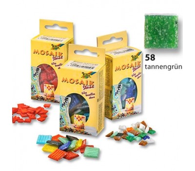 Мозаика, Folia Mosaic-glass tiles 200 г/м2, 10x10 мм (300 шт) №58 Fir green (Темно-Зеленый)