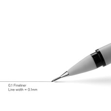 Лайнер Winsor Newton Black Fineliners, 0,1 мм