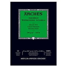 Альбом для акварелі Arches холодного пресування Arches Cold Pressed 300 гр/м2 14,8x21 см, 12 листів