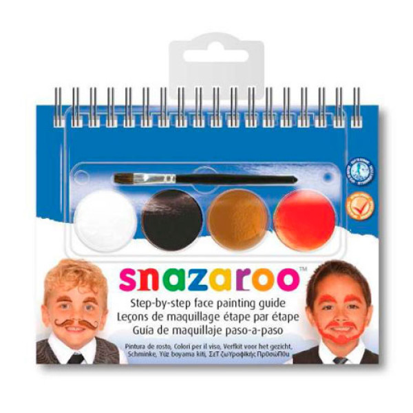 Фарби для гриму в наборі Snazaroo MOUST, 4 фарби + 1 кисть