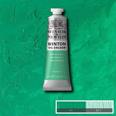 Масляна фарба Winsor Newton Winton Oil Colour 37 мл №241 Emerald Смарагдово зелений