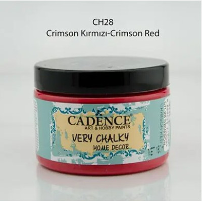 Меловая акриловая краска Cadence Very Chalky Home Decor, 150 мл, Ярко-красный