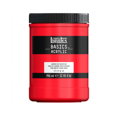 Акриловая краска Liquitex BASICS, 946 мл, красный средний