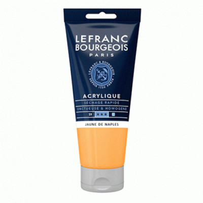 Акрилова фарба Lefranc Fine Acrylic Color 80 мл, 816 Naples yellow Неаполітанський жовтий