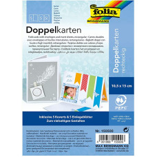 Заготовка для открытки прямоугольная Folia Cards, 220 г/м2, 10,5x15 см, № 00 White Белый