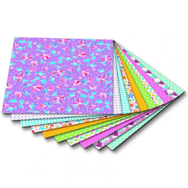 Набор бумаги для оригами Folia Springtime, 15х15 см, 80 гр., 50 листов