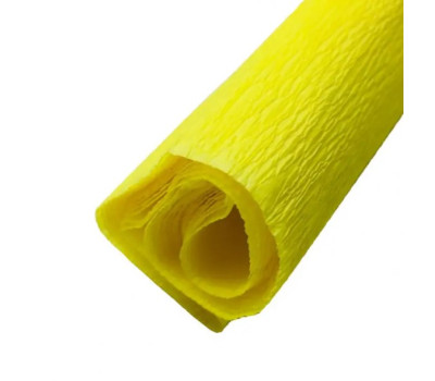 Крепон Folia Crepe paper 50x250 см, 32 г/м2, № 106 Yellow Желтый