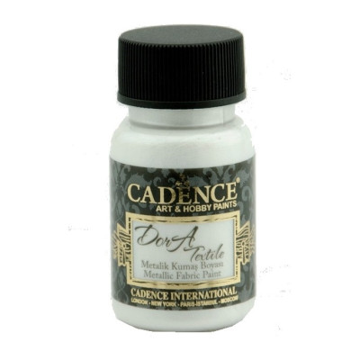 Фарба по тканині Cadence Dora Textil Metallic Fabric Paint 50 мл Перламутровий