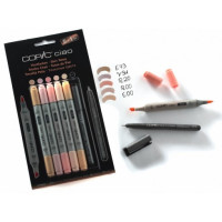 Набір маркерів тілесні відтінки + лайнер Copic Ciao Set 5+1 шт