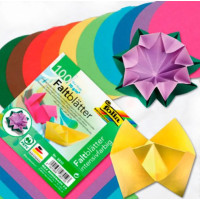 Набір паперу для орігамі Folia Folding Paper 70 г/м2, 15х15 см, асорті, 100 аркушів
