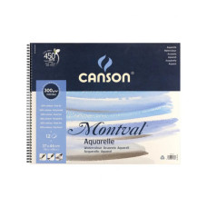 Альбом для акварелі на спіралі Canson Montval 300 г/м2, 37х46 см, 12 аркушів
