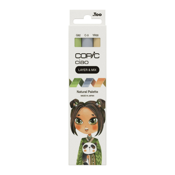 Набір маркерів Copic Ciao Set "Layer Mix" (3 шт), Natural Palette (G82+C-3+YR00)