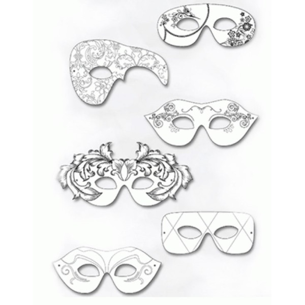 Набір масок Folia Children Masks Maskarad Асорті, 6 шт