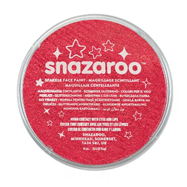 Фарба для гриму Snazaroo перламутова Sparkle 18 мл, Червоний перламутровий
