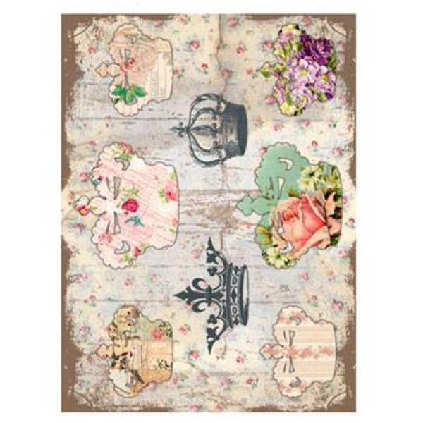 Декупажна карта на рисовому папері Cadenсe Rice Paper А4 Decoupage А4 №405
