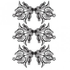 Cadence кружевной трансфер черный Water Application Lace Transfer Black 17х25 см