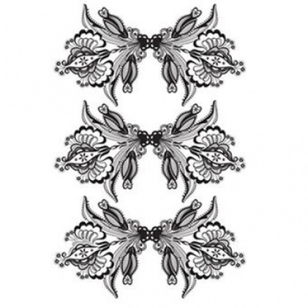 Cadence мереживний трансфер чорний Water Application Lace Transfer Black 17х25 см