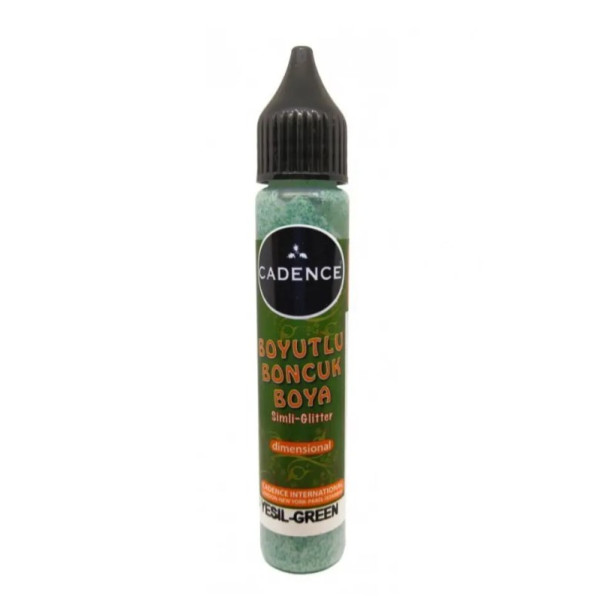 Контур глиттерный Cadence Glitter Color, Зеленый, 25 мл