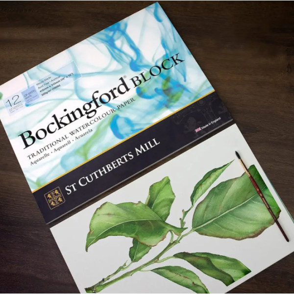 Блок паперу для акварелі Waterford Bockingford, Cold Press, 100% целюлоза, 300 г/м2 31х23 см, 12 аркушів