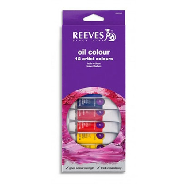 Олійні фарби Reeves Oil colour Set, 12 кольорів, 10 мл