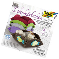 Набір кашпо з фетру для декорування Folia Set baskets 150 г/м2, 15x15 см Асорті, 5 шт