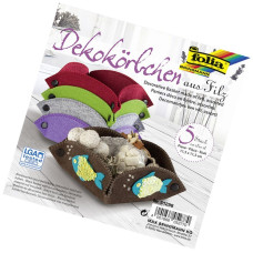 Набір кашпо з фетру для декорування Folia Set baskets 150 г/м2, 15x15 см Асорті, 5 шт