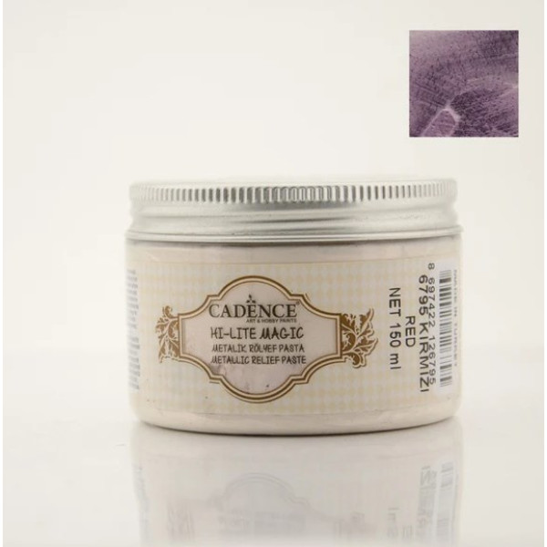 Объемная паста Hi-Lite Metallic Relief Paste Cadence, 150 мл, №6795 Red Красная