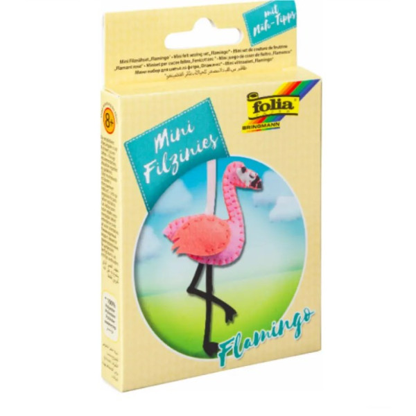 Набір із фетру для пошиття міні заготовки Folia Mini felt sewing sets, Фламінго арт. 52909