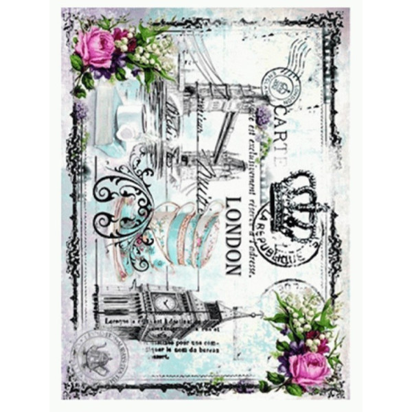 Декупажная карта на рисовой бумаге Rice Paper Decoupage Cadence, №351