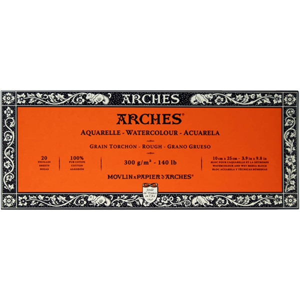 Блок для акварели крупнозернистый Arches Rough Grain 185 гр, 23x31 см 20 листов арт. 1795081