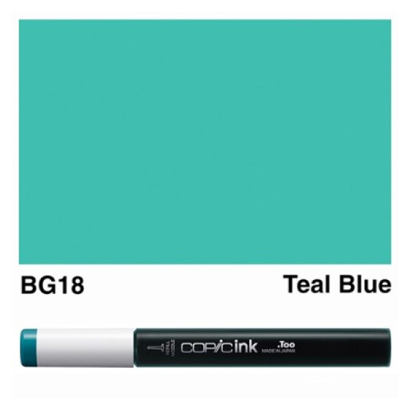 Заправка для маркерів COPIC Ink, BG18 Teal blue Блакитно-бірюзовий, 12 мл
