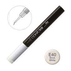 Чорнило для заправки маркерів Copic Ink E-40 Brick white Сіро-білий, 12 мл