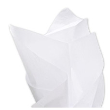Папір обгортковий тишею однотонний Folia Tissue Paper 20 г/м2, 50x70 см, 13 аркушів, № 00 White Білий