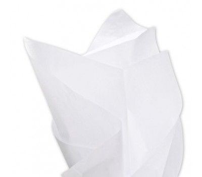 Бумага оберточная тишью однотонная Folia Tissue Paper 20 г/м2, 50x70 см, 13 листов, № 00 White Белый