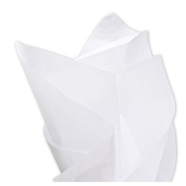 Бумага оберточная тишью однотонная Folia Tissue Paper 20 г/м2, 50x70 см, 13 листов, № 00 White Белый