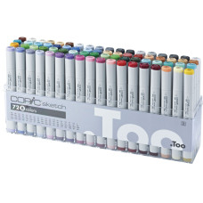 Набір спиртових маркерів Copic Sketch Set B, 72 шт, акриловий кейс