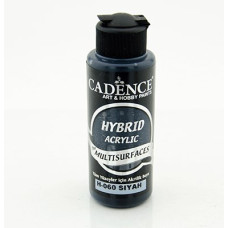 Акрилова фарба для всіх поверхонь Hybrid Acrylic Cadence №60, 120 мл, Black Чорний