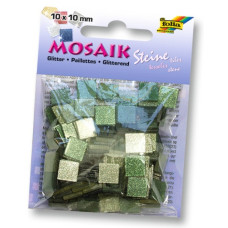 Мозаїка Folia глітерна Glitter 45 г/м2, 10x10 мм (190 шт), №03 Green (Зелений)