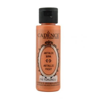 Акриловая краска с эффектом металлик Metallic Paint Cadence, 70 мл, Оранжевый