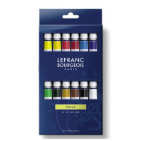 Набір масляних фарб Lefranc Bourgeois Fine Oil, 12 кольорів, 10 мл