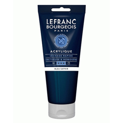 Акрилова фарба Lefranc Fine Acrylic Color 200 мл, 048 Sapphire blue Синій сапфір