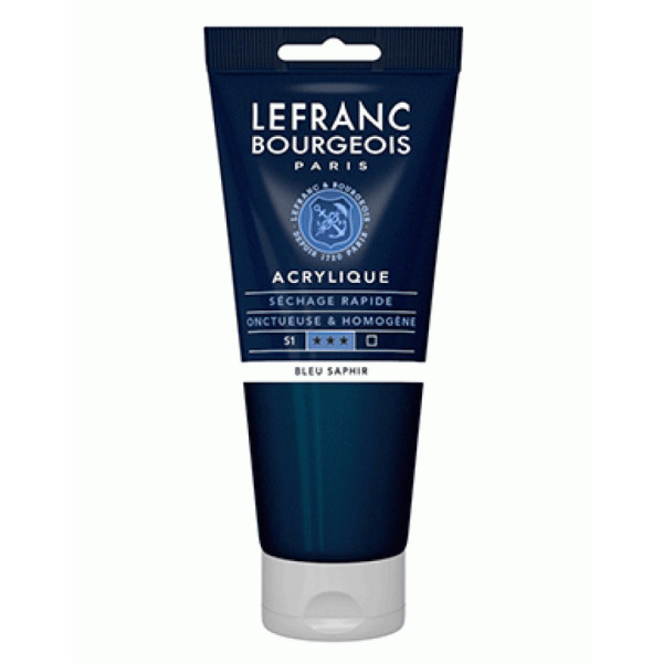 Акрилова фарба Lefranc Fine Acrylic Color 200 мл, 048 Sapphire blue Синій сапфір