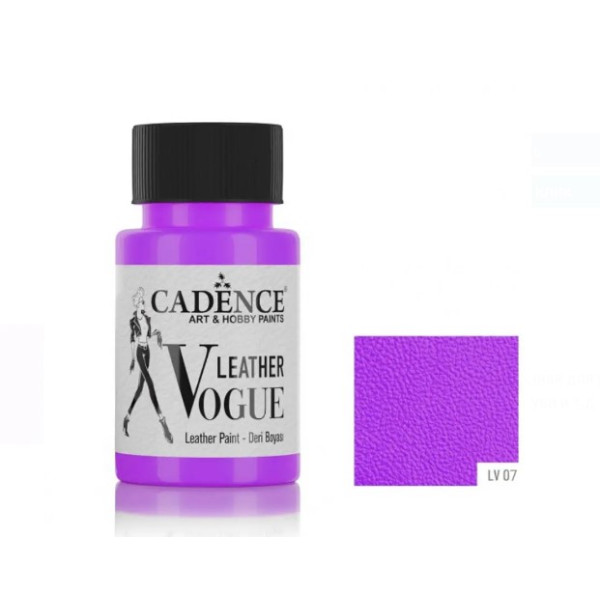 Фарба по шкірі Cadence VOGUE LEATHER PAINT, 50 мл, Пурпурний