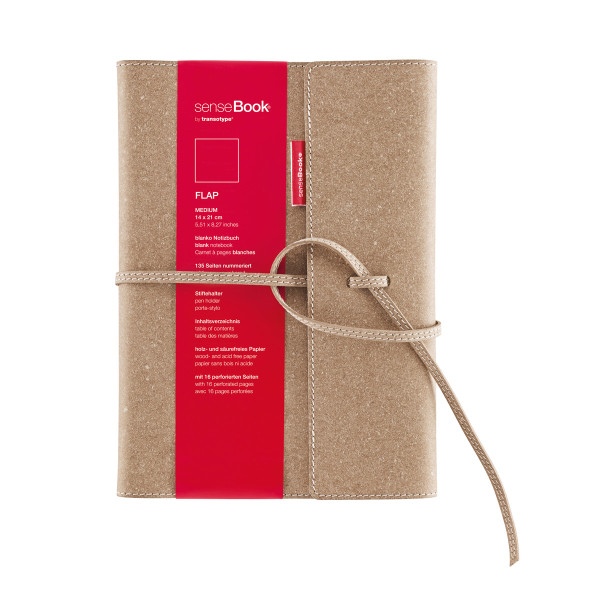 Скетчбук зі змінним блоком Transotype Sense Book Flap + Refill чисті листи, 80 г/м2, 14х21 см, 135 аркушів