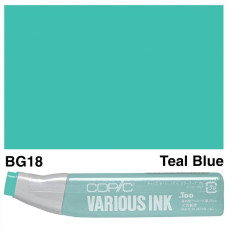 Чорнило Copic Various Ink для маркерів BG-18 Teal blue Синьо-бірюзовий арт 2007656