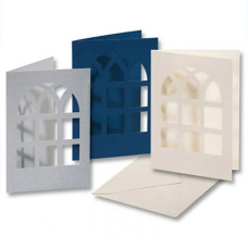 Заготовка для открытки Старинное окно Folia, 220 г/м2, 10,8x15,5 см, № 01 Pearl white Молочно-белая